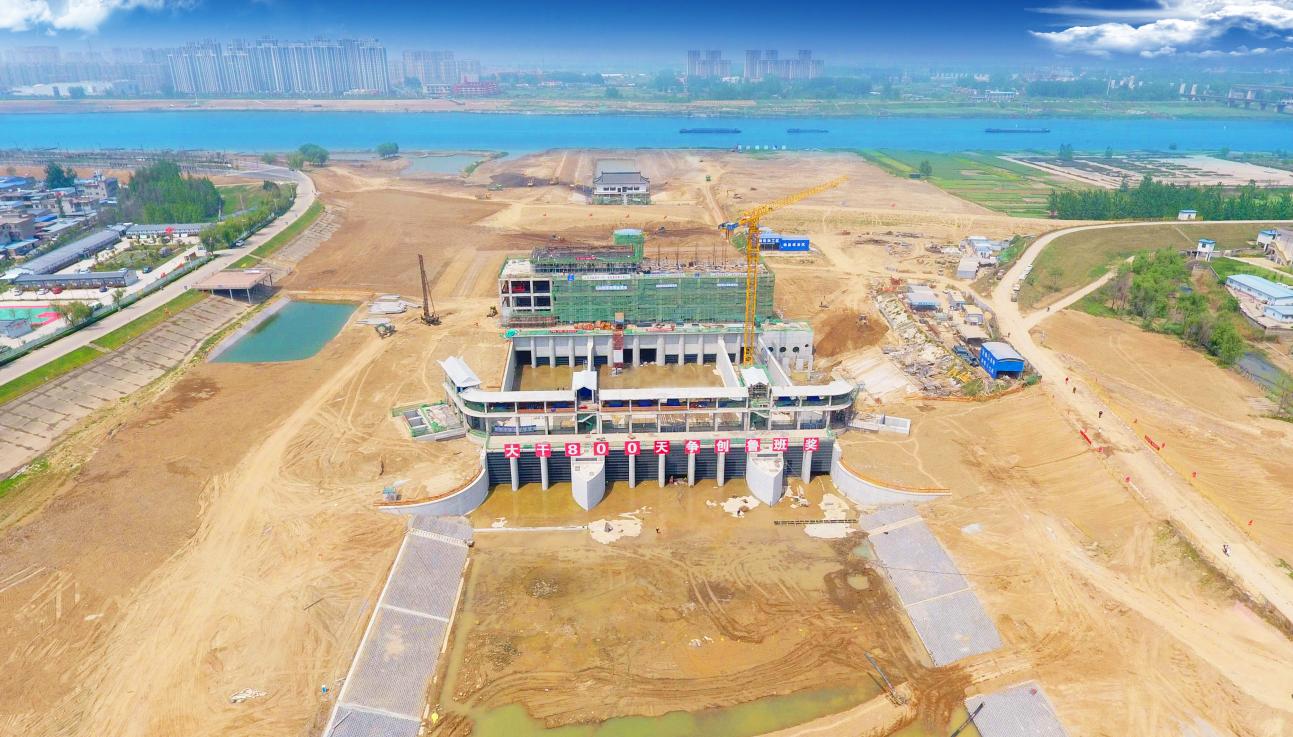 安徽水利蚌埠靓淮河龙子河口综合枢纽布置工程。。。。。。。尊龙凯时供图