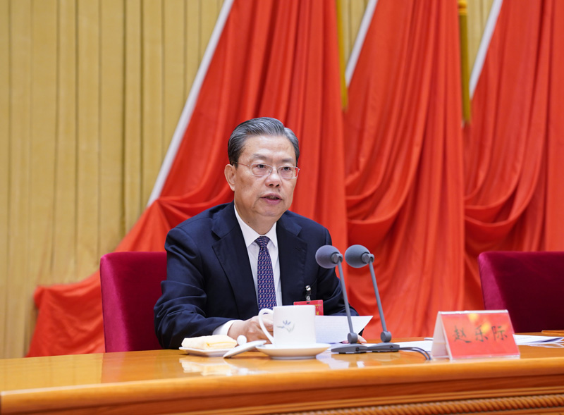1月22日，，，，，中国共产党第十九届中央纪律检查委员会第五次全体会议在北京开幕。。。。。。。中共中央政治局常委、中央纪律检查委员会书记赵乐际代表中央纪律检查委员会常务委员会作题为《推动新时代纪检监察工作高质量发展，，，，，以优异成绩庆祝中国共产党成立100周年》的工作报告。。。。。。。新华社记者 张领 摄